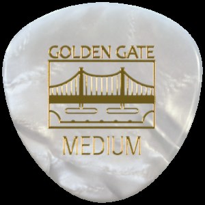 Golden Gate MP-425 Deluxe Flat Pick – Rounded Triangle – Medium – Pearloid – Dozen
