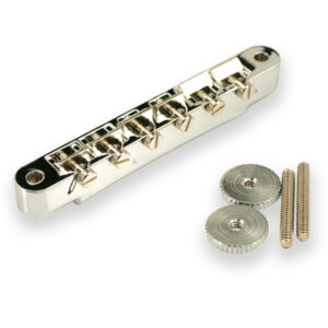 Kluson USA Replacement Wired ABR-1 Tune-O-Matic Bridge With Plated Brass Saddles